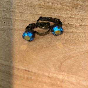 Sabika style drop earrings in blue green stone